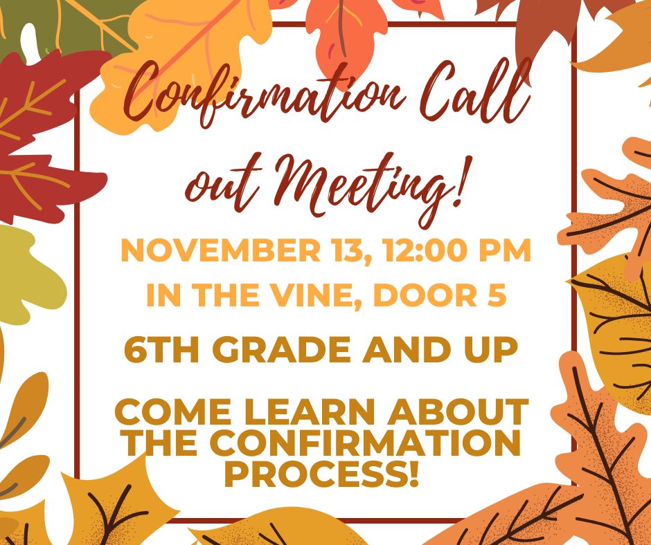 Confirmation Call out Meeting